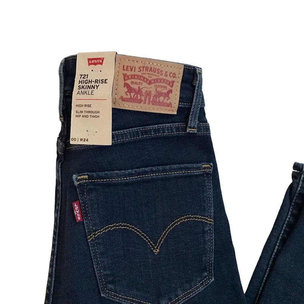 Levi's NWT 721 High Rise Skinny Ankle Jeans Women 00/24 - Picture 6 of 9